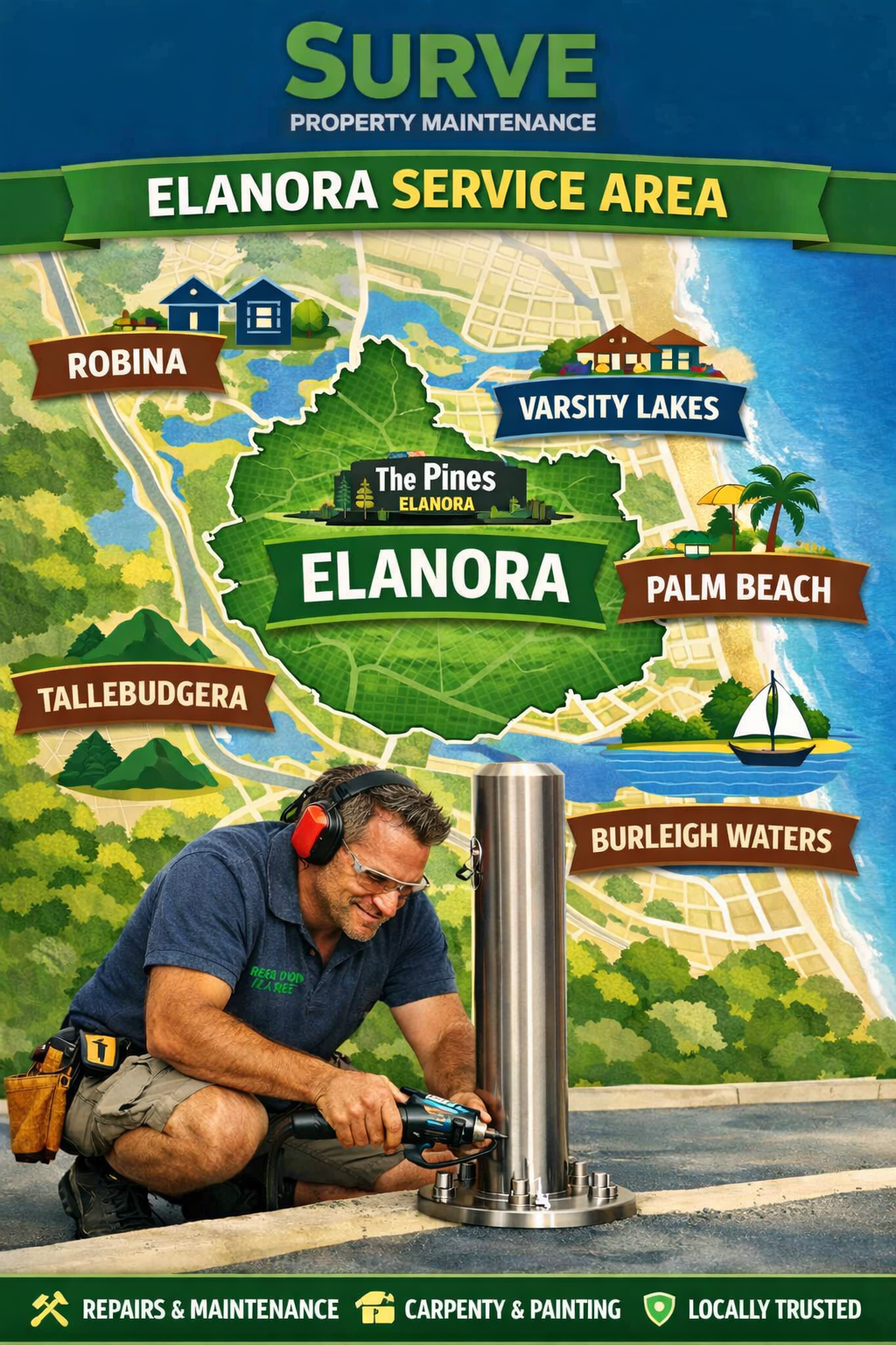 Handyman Elanora - Service Map