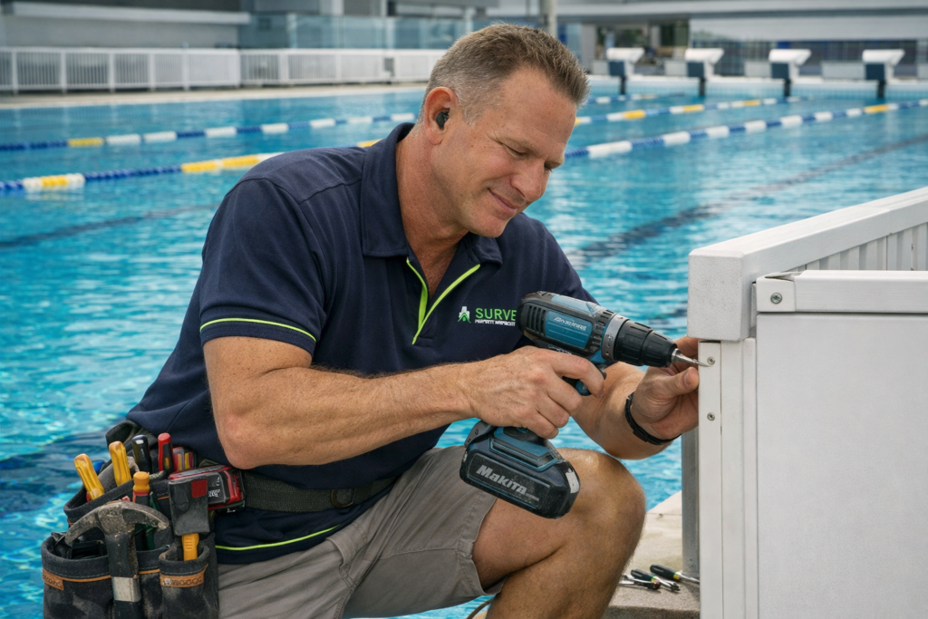 Dan completing professional handyman Miami repairs for SURVE Property Maintenance. Handyman Miami repair work carried out by Dan from SURVE Property Maintenance.